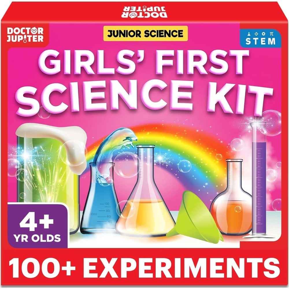 Doctor Jupiter Girls First Science Kit Kids Ages 4+ STEM Toy 100+ Experiments